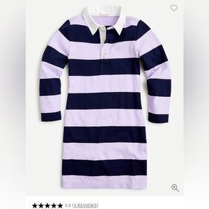 NWT Crewcuts Purple and Navy Striped Polo Dress J. Crew